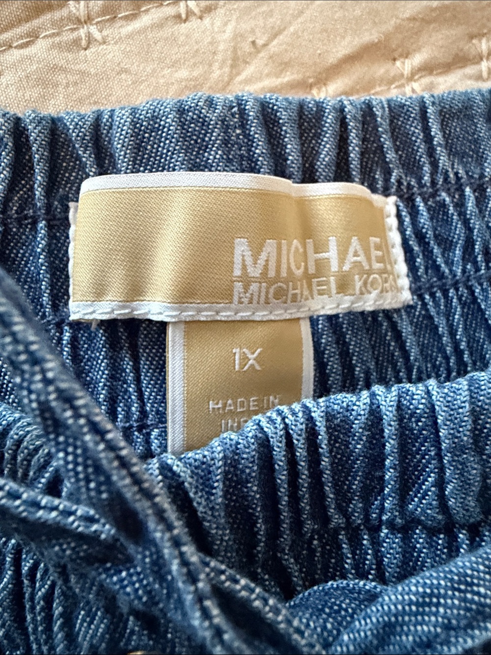 Michael Kors Wide-Leg Crop Pants Denim Pants NWT 1X - Darling Wide Hem❤️ - Picture 2 of 8